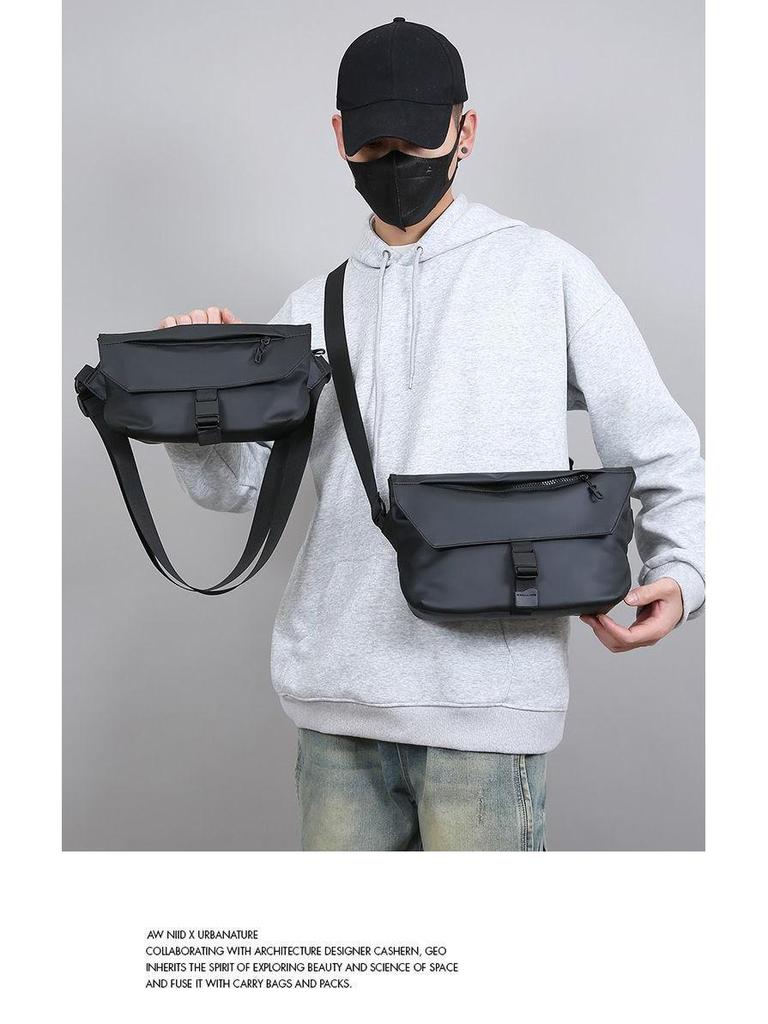 Men's 2025 Fashion Crossbody Bag - Trendy, Solid Color Shoulder Bag for Street, Sports, and Casual Wear.