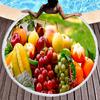 Summer Tropical Fruit Round Beach Towel Delicious Hawaii Fruits Sandproof Beach Blanket Soft Quick Dry Towel Portable Picnic Mat