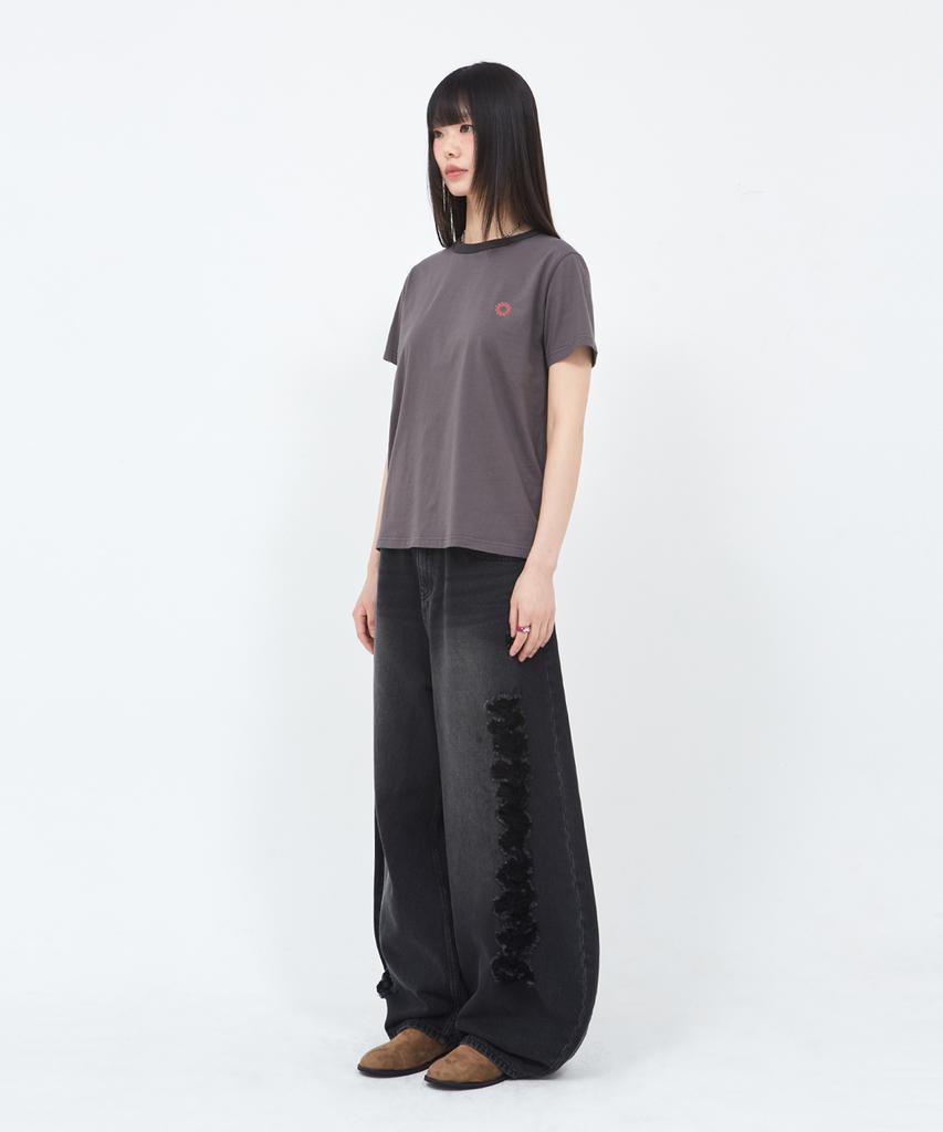 Sekeondeusolteu American Flag Vintage T-Shirt (Charcoal)