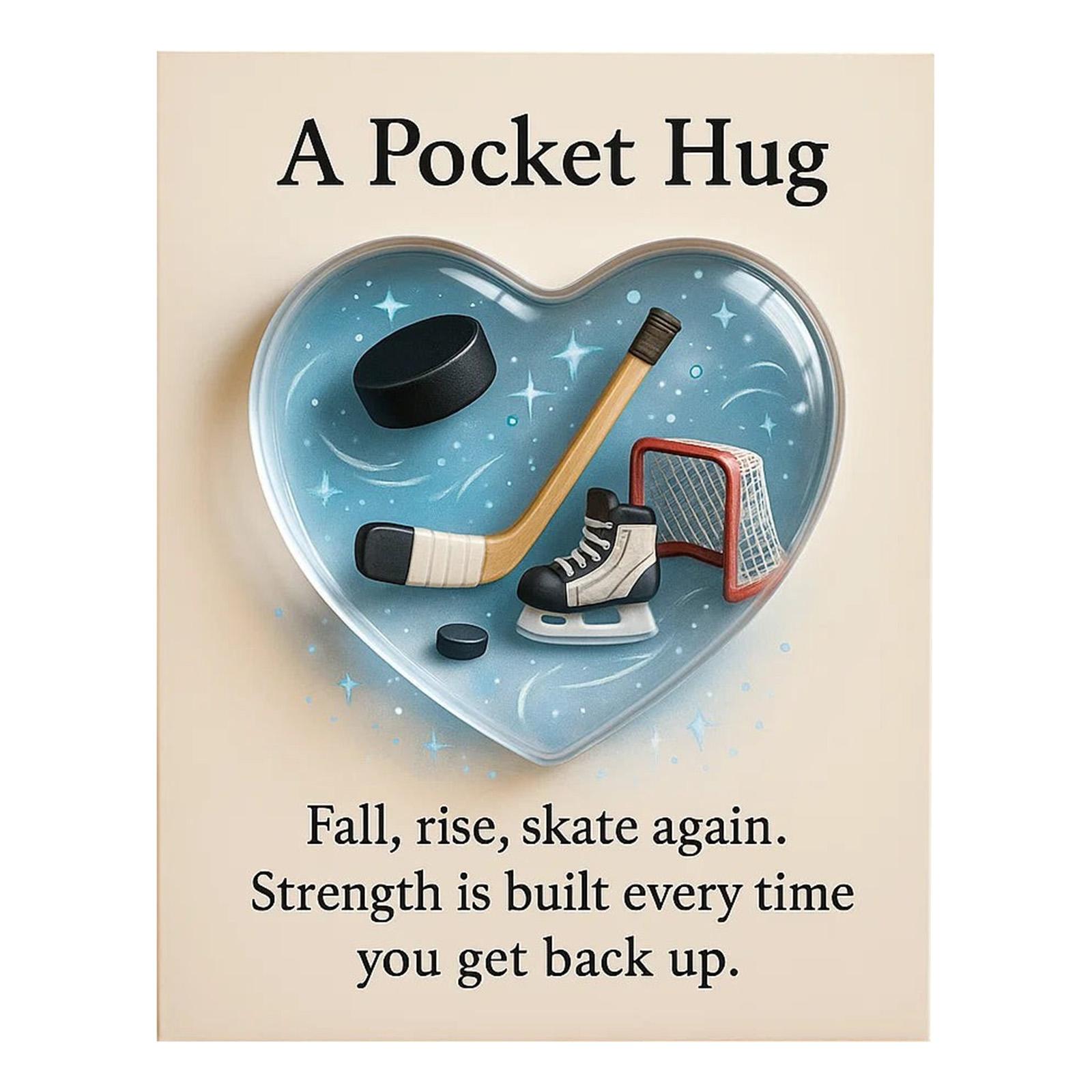

Heart Shaped Sport-Themed Pocket Hug Collection with Gift Card Football Soccer Pocket Hug Gift for Friends Family Colleagues