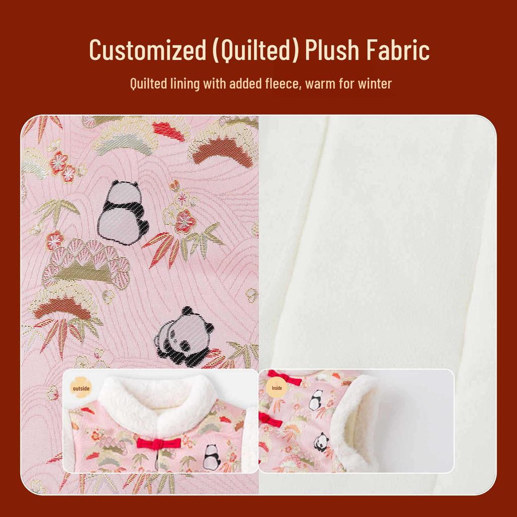 Dudujia Winter Baby Vest: Chinese Style New Year Outfit for Infants.