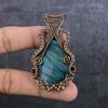 Labradorite Handmade Copper Wire Wrap Jewelry Pendant 2.76" Q8l10