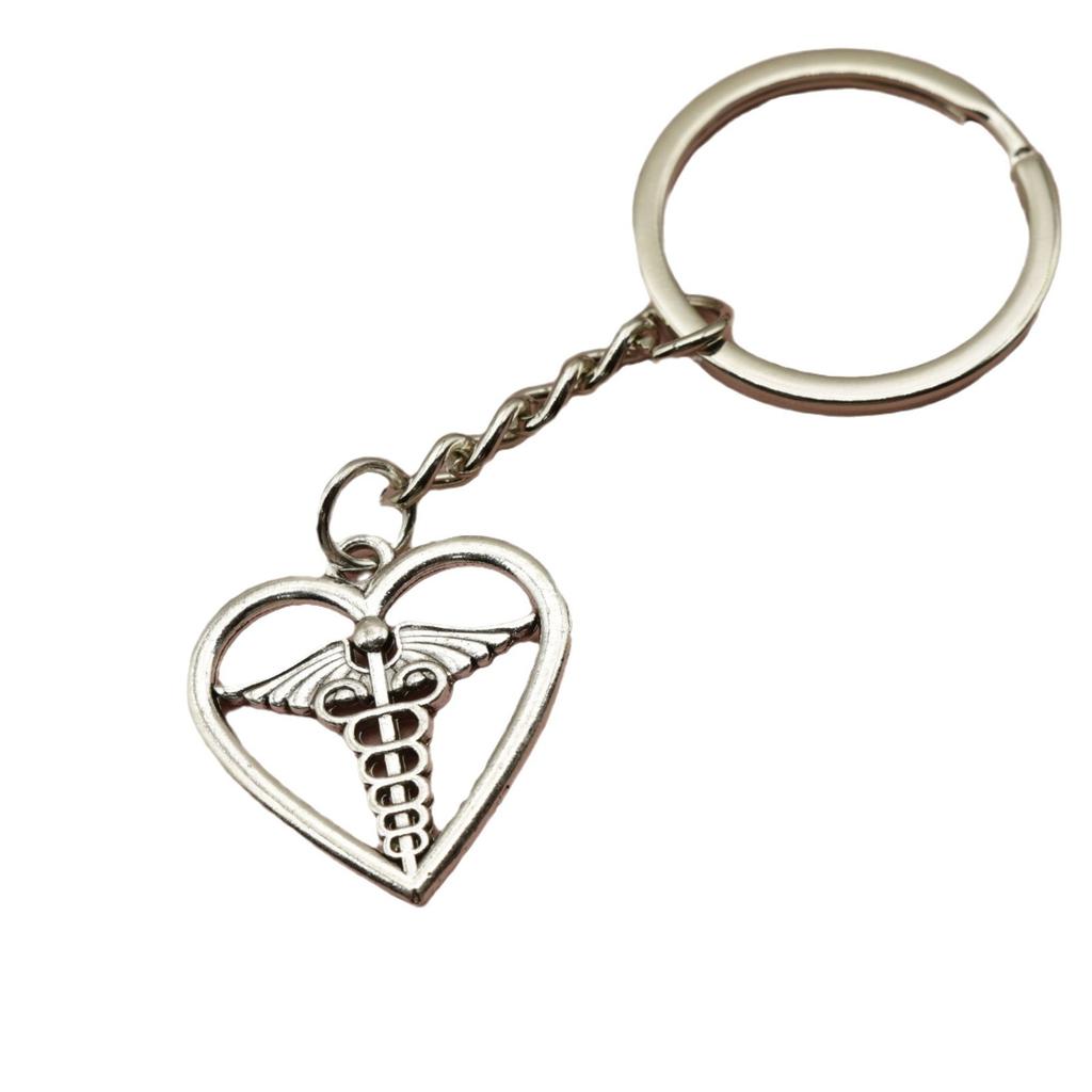 Popular Jewelry Simple Medical Scepter Love Key Chain Pendant
