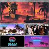 M-Miami Vice Mouse Pad Large Gaming Keyboard Mat LockEdge Rubber Computer Office Accessories