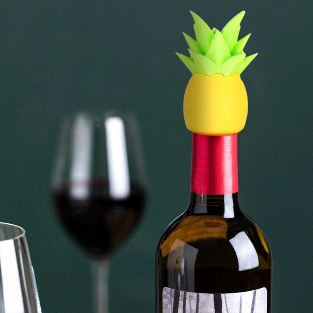 Pineapple Shape Wine Stopper Beverage Sealed Preservation Wine Stopper Funny Bottle Topper For Brandy Champagne Vodka Beer