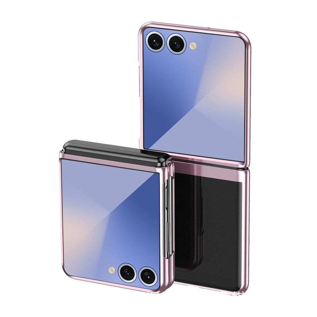 Samsung Z Flip7 Transparent Electroplated Protective Phone Case for Galaxy Z Flip 3/4/5/6