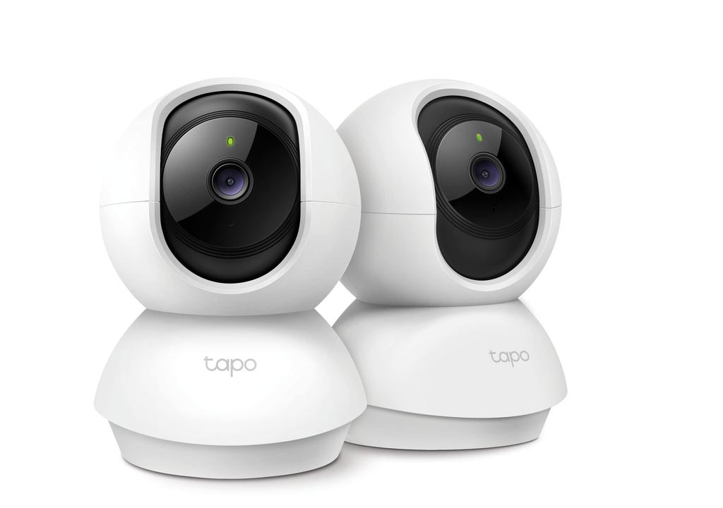 TP-Link Tapo C210P2 3MP Network Wi-Fi Camera, Set of 2, Pet Camera, Full HD Indoor Camera, Night Vision, 3-Year Manufacturer's Warranty