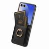 Samsung Z Flip 7 FE Leather Ring Wallet Case with Card Holder and Stand