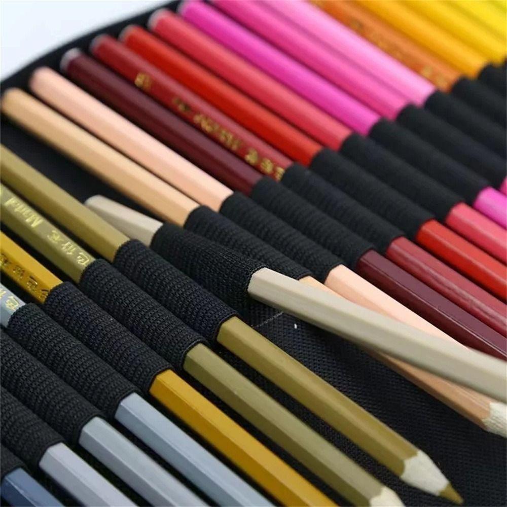 Large Capacity Folding Pencil Case 36/48/72/120 Holes Pen Curtain  Kid Gift