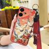 Kickstand Anti-knock Phone Case For Tecno Pova Neo3/LH6N Fashion Shockproof Lanyard Back Cover Soft case Chinese style