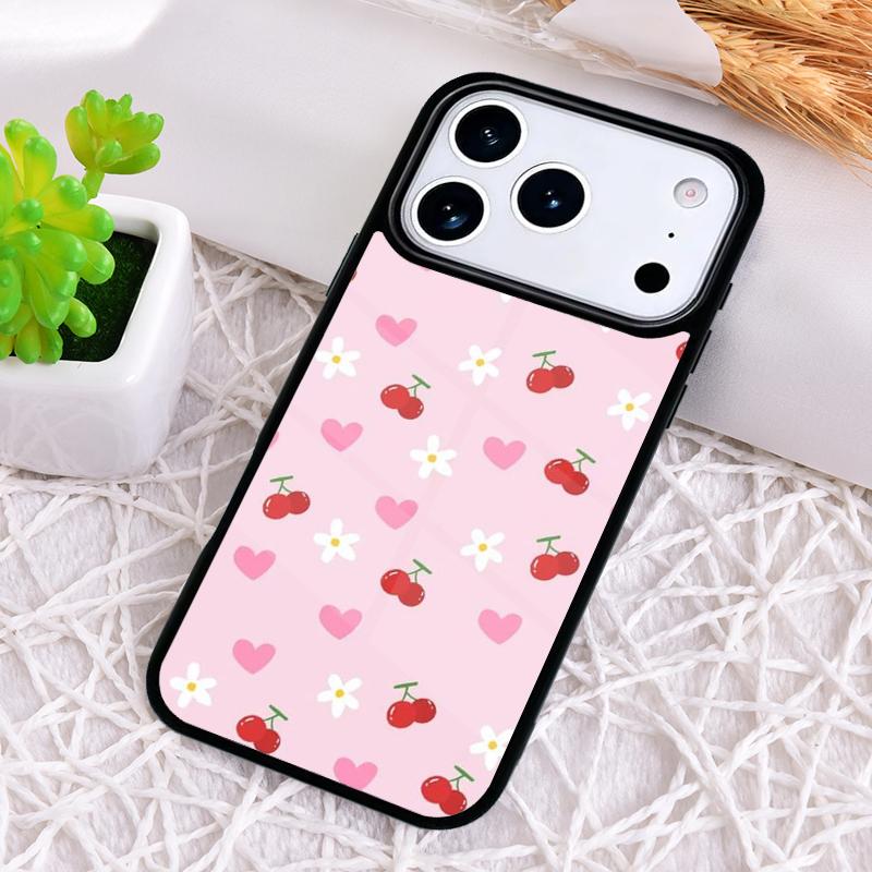 Food Fruit Red Cherry Phone Case for iPhone 17 Air 16 15 11 12 14 13 Pro Max Shockproof Cover