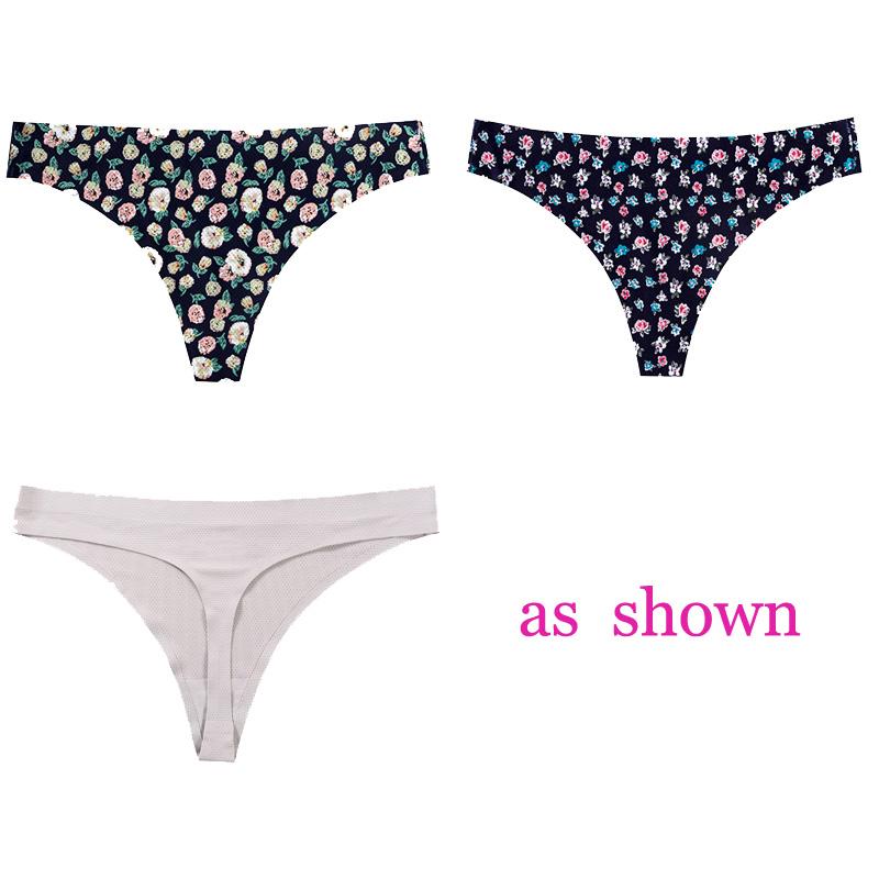 CINOON 3 Teile/los Frauen Sexy Blumen Dessous Versuchung Low-taille Höschen Tanga Keine Spur Atmungsaktive Unterwäsche G String Dessous