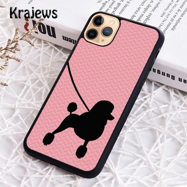 Krajews Cartoon Poodles Pattern Soft Phone Case Cover For iPhone 17 Air 16 15 14 Plus 11 12 13 Pro Max Coque Fundas