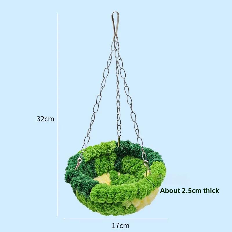 1Pcs Bird Nest Parrot Warm Sleeping Mat Swing Cradle Soft Bottom Fleece Hanging Hammock Open Removable Comfortable