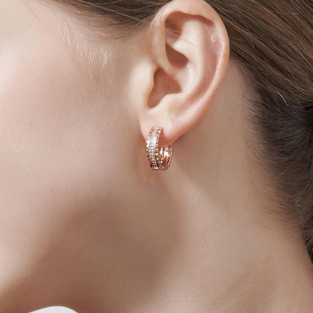 [Geiger Jewelry] 14K GF Simple Square One-Touch Earrings GIGFEE009