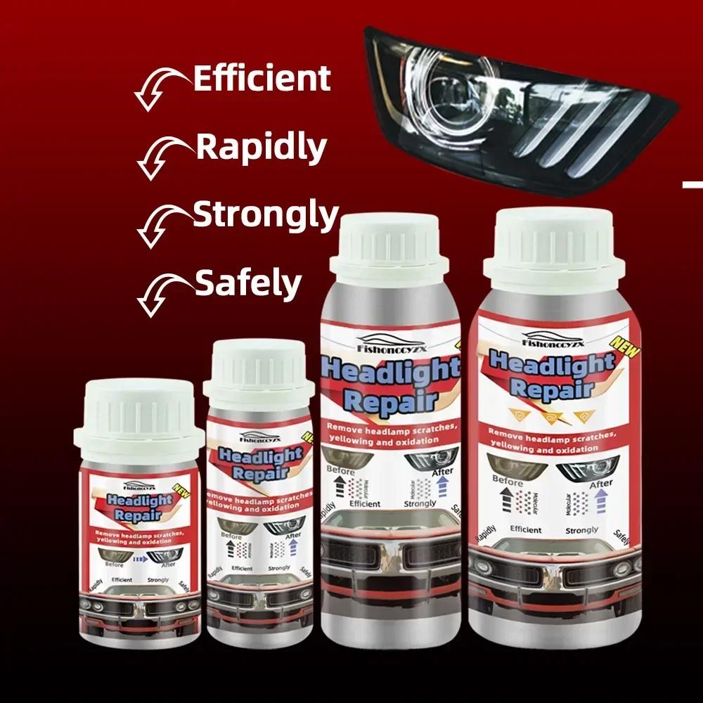Kit de pulido y reparación de faros delanteros de polímero líquido de 800 ml, líquido químico para reparación de faros, reparación de rayones y pulido.