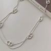 Pig Nose Bead Double Layer Necklace: Women's Luxury Simple Stylish Clavicle Chain for Best Friends