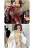 Cozy Korean Style Faux Cashmere Plaid Scarf with Tassels - Versatile and Warm for Autumn/Winter