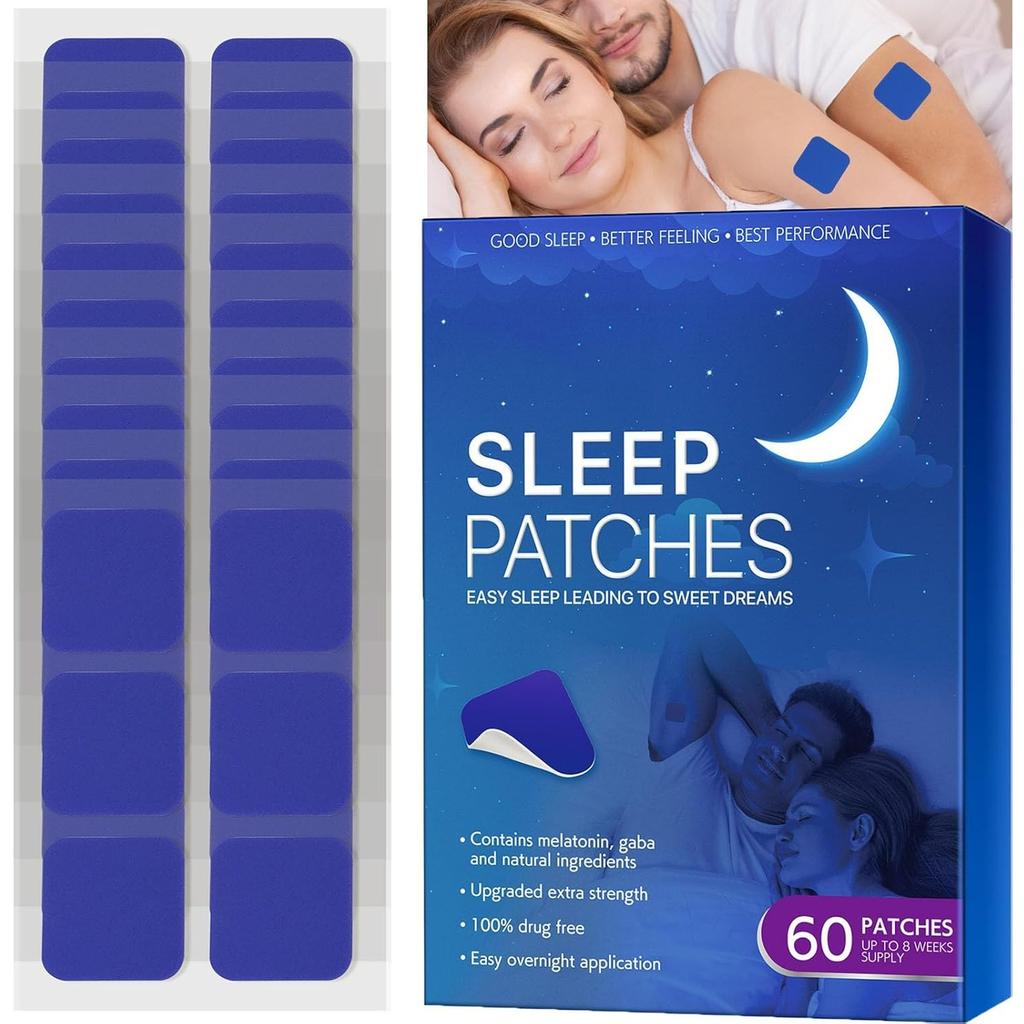 Fast-Acting Sleep Aid Patches for Men and Women, All Natural Deep Sleep Patches for Adults, Skin-Friendly & Easy to Apply& Effortless Sleep (60Pcs)
