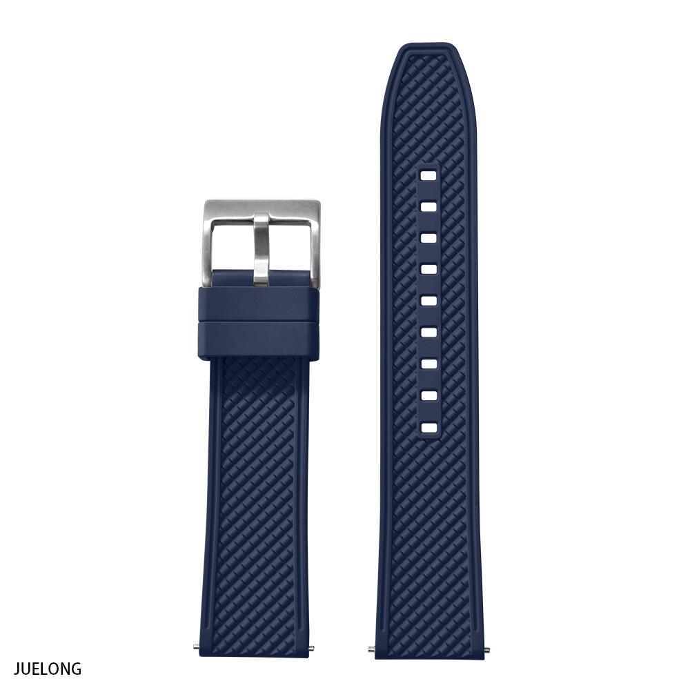 New Design HAISCH FKM Rubber Watch Strap 18mm 20mm 22mm 24mm Bullet Shape Quick Release Watch Bands Diving Waterproof Wristbands