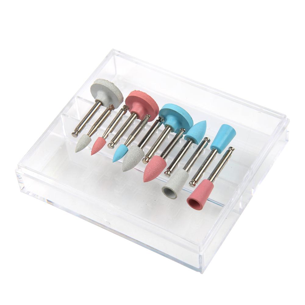 12Pcs/Set Mix Dental Silicone Rubber Grinding Heads Teeth Polisher Low-speed Machine Composite Flnish and Polish For Dentist