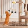 Cat Toy Automatic Lift Ball Interactive Pet Toys ABS Material Teaser Ball Bouncing Retractable Exercise Fun Home Indoor Play