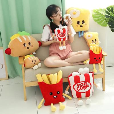 Chips Chicken Leg Fries Food Pillow Pizza Snack Plush Toy Bed Soft Doll Valentine's Day Birthday Gift