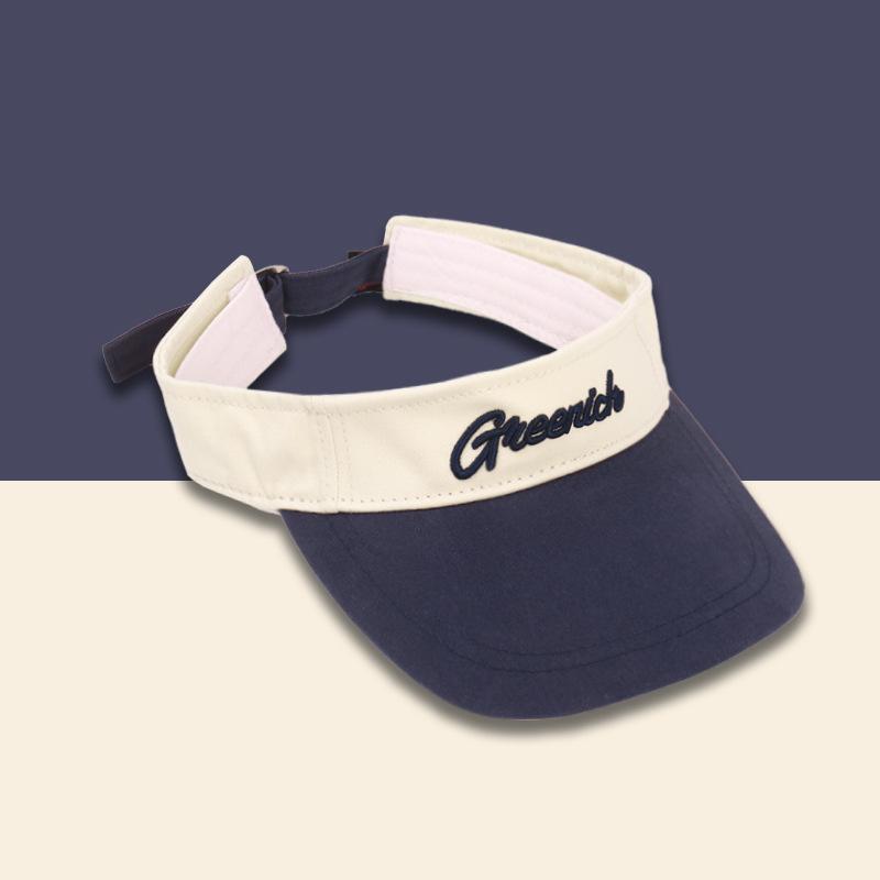 New letter color matching sun protection empty top hat women's summer outdoor UV protection sun hat sports cap