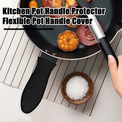 Silicone Pot Handle Cover Heat Potholder Skillet for Cast Iron Resistant Flexible Rubber Sleeve