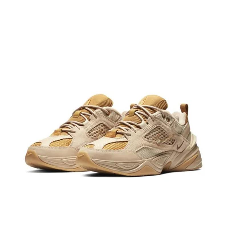 Nike M2K Tekno Synthetic Leather SP Comfortable Versatile Fashion Low-Top Kids Casual Shoes Kids Sneaker Wheat BY0074-200