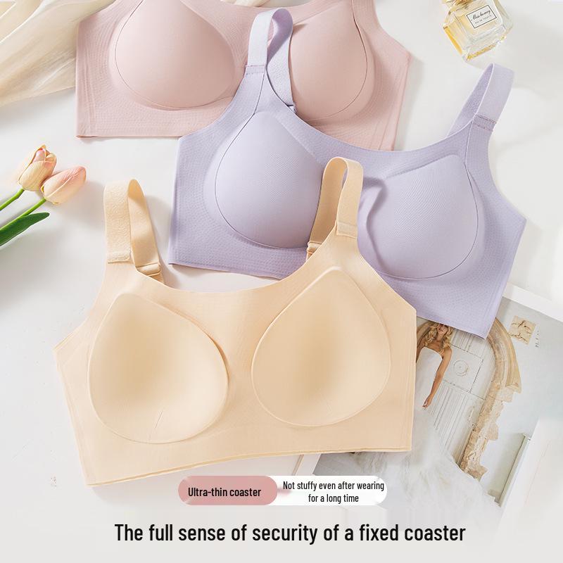 Seamless Sport Push-Up Anti-Sagging Bra with Breathable Fixed Cups