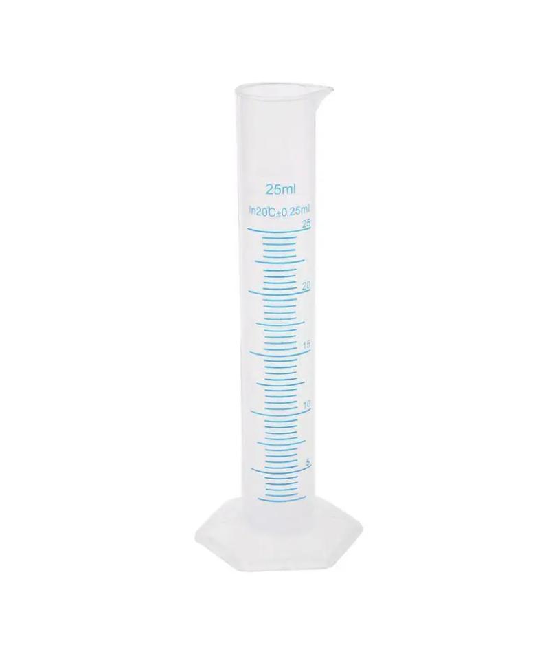 1ks 10/25/50/100/250/500 ml Plastový odměrný válec Laboratoř chemické laboratoře s odměrnými válci Standardní odměrka