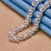 925 Sterling Silver Exquisite Braided Necklace Men Women Fashion Party Engagement Accessories