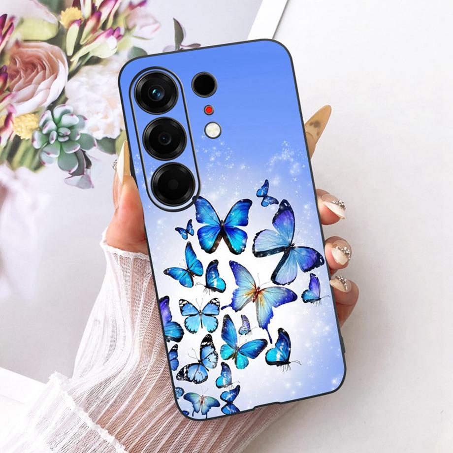 Flower Cartoon Fashion Design Phone Case For Tecno Camon 50 4G CN5 Camon50 Funda Soft Lisquid Silicone Shockproof Back Cover