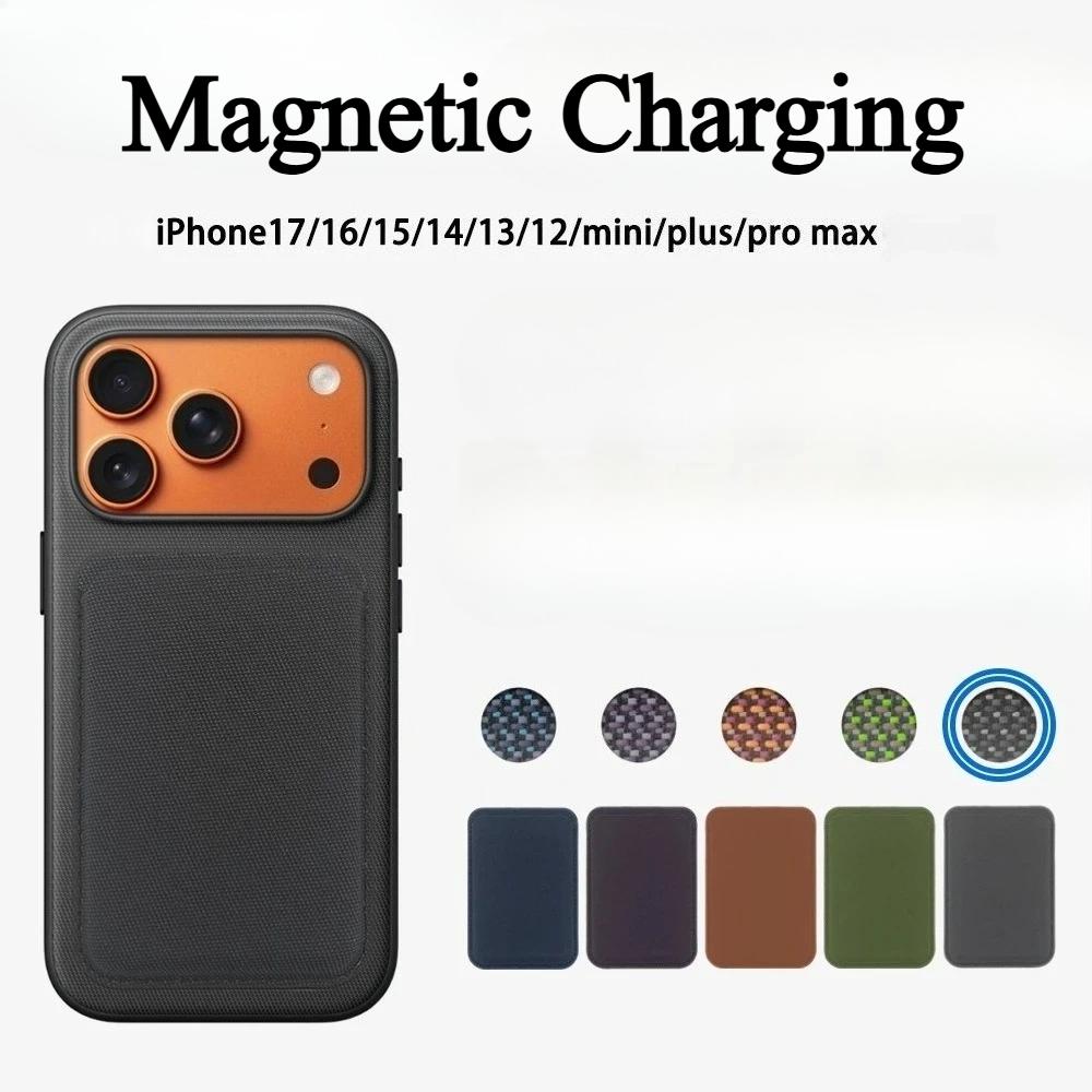 Hochwertige Originaltechnologie Gewebte Handyhülle Kartenetui für iPhone 17 ProMax Magnetisches kabelloses Laden Sturzfest Schutzhülle