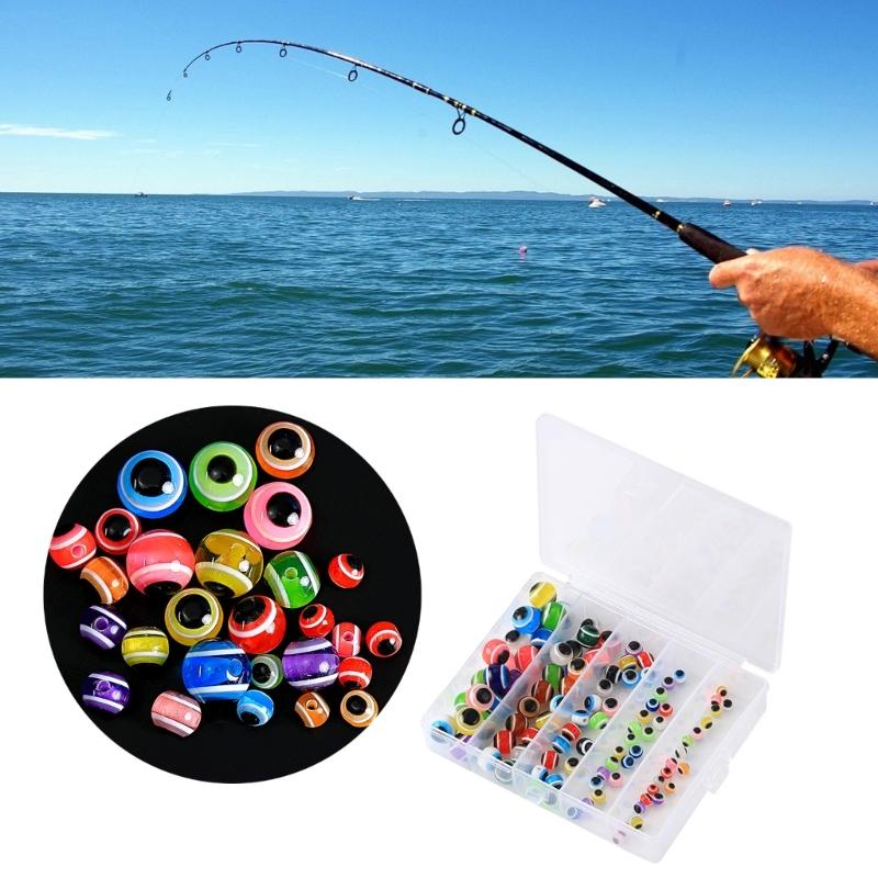 100Pcs Fish Eyes Shaped Beads Fishing Tackle Lures Tool for Lake River Fishing