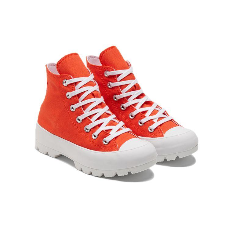 Converse Chuck Taylor All Star Lugged Classic Comfortable High Top Canvas Shoes Women Sneakers Red 572269C