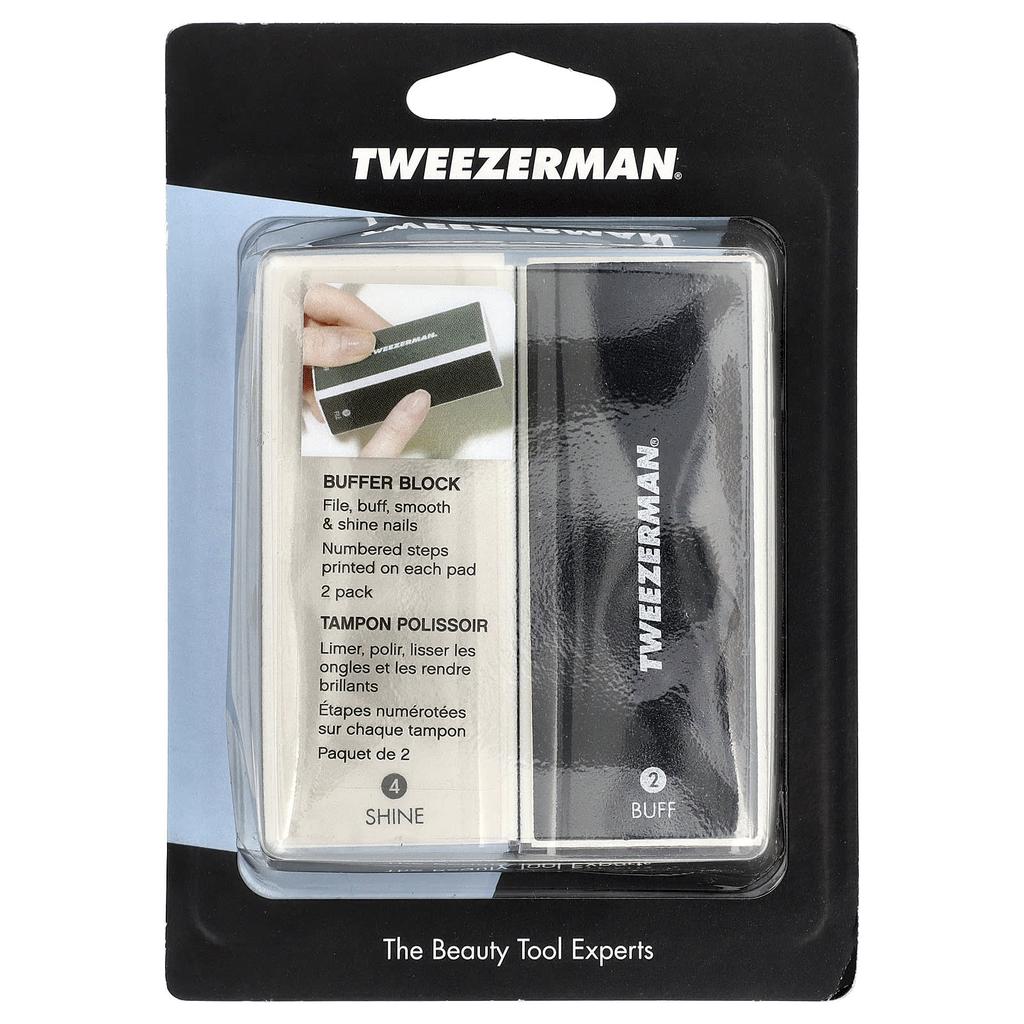 TWEEZERMAN Nail Buffer Block, 2 Pcs