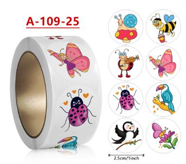 500Pcs Rolls  Kids Lnspirational Stickers Cute Animal Stickers Reward Stickers Kids Stickers Wholesale Self-Adhesive Labels