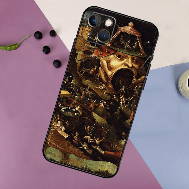 Hieronymus Bosch Art Painting Silicone Case For iPhone 17 15 14 12 11 13 Pro Max 16 Plus 12 13 Mini 16e 17 Air Back Cover