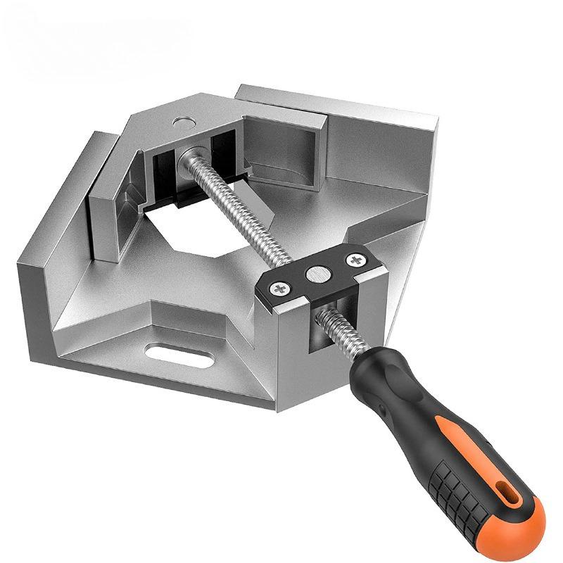 1Pc Corner Clamp 90 Degree Right Angle Clamps Woodworking Corner Clamps with Adjustable Aluminum Alloy Swing Jaw