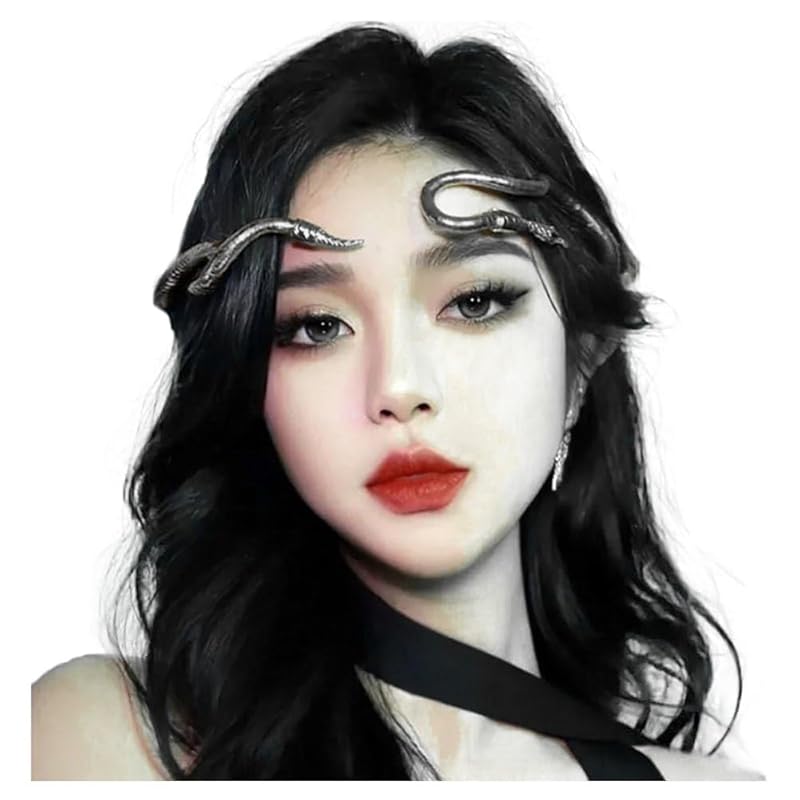 Bendable Snake Scorpion Headpiece for Women Adjustable Punk Snake Choker - Flexible Multi-Purpose Medusa Necklace Hollween Jewelry