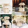 Natural Wishes Wedding Card Box Wood Craft Receiving Box Wooden Gift Card Box  Birthday Baby Shower