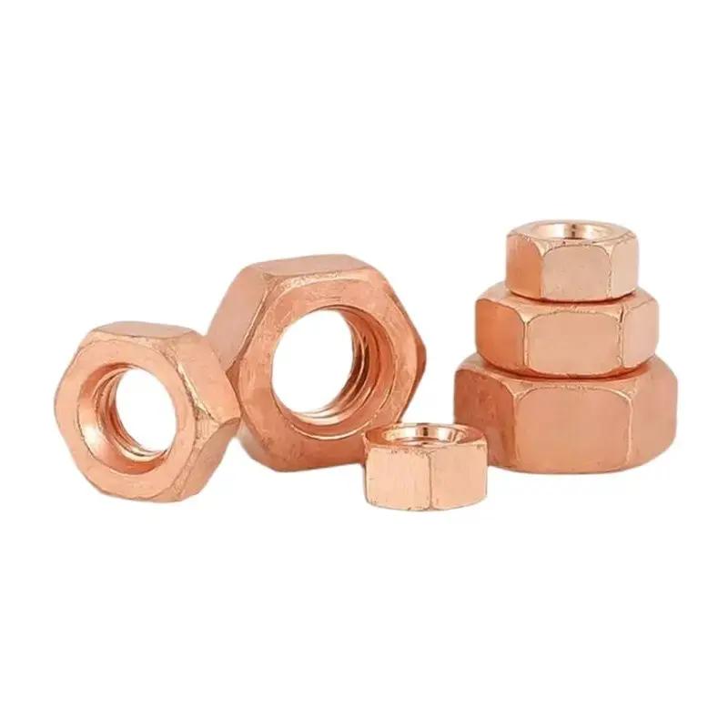M3-M30 Copper Hex Nuts (Conductive)