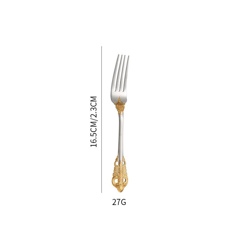 304 Stainless Steel Court Tableware Western Knife, Fork and Spoon Set Thickened High-grade Steak Knife, Fork, Spoon