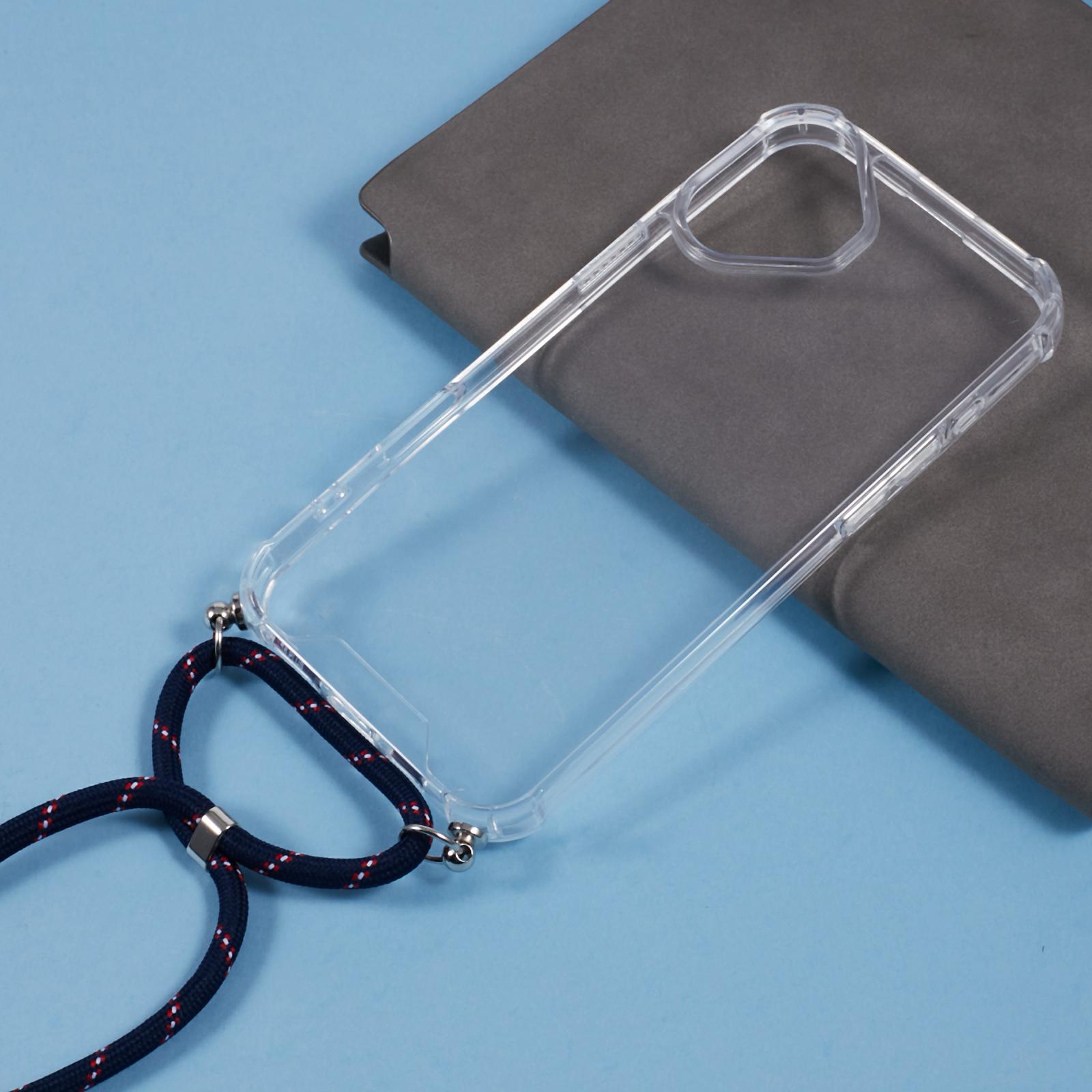 

Чохол для iPhone 16 з рамкою TPU, акриловою задньою прозорою кришкою для телефону зі шнурком