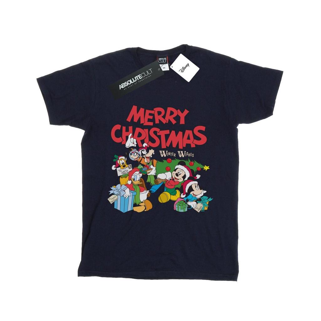 Disney Girls Mickey And Friends Winter Wishes Cotton T-Shirt