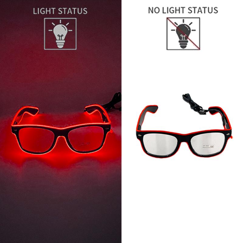 Festival Glowing Glasses With Lights Birthday Luminous LED Party Glasses Bar Club Props Fluorescent Neon Glasses Supplies