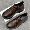 Leather shoes men's new large size men's shoes 4 versatile retro heightening casual shoes