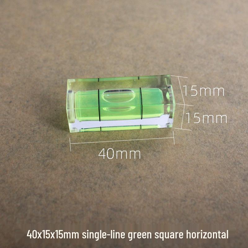 Magnetic Level Keychain with Bubble Ruler and Bead Accents